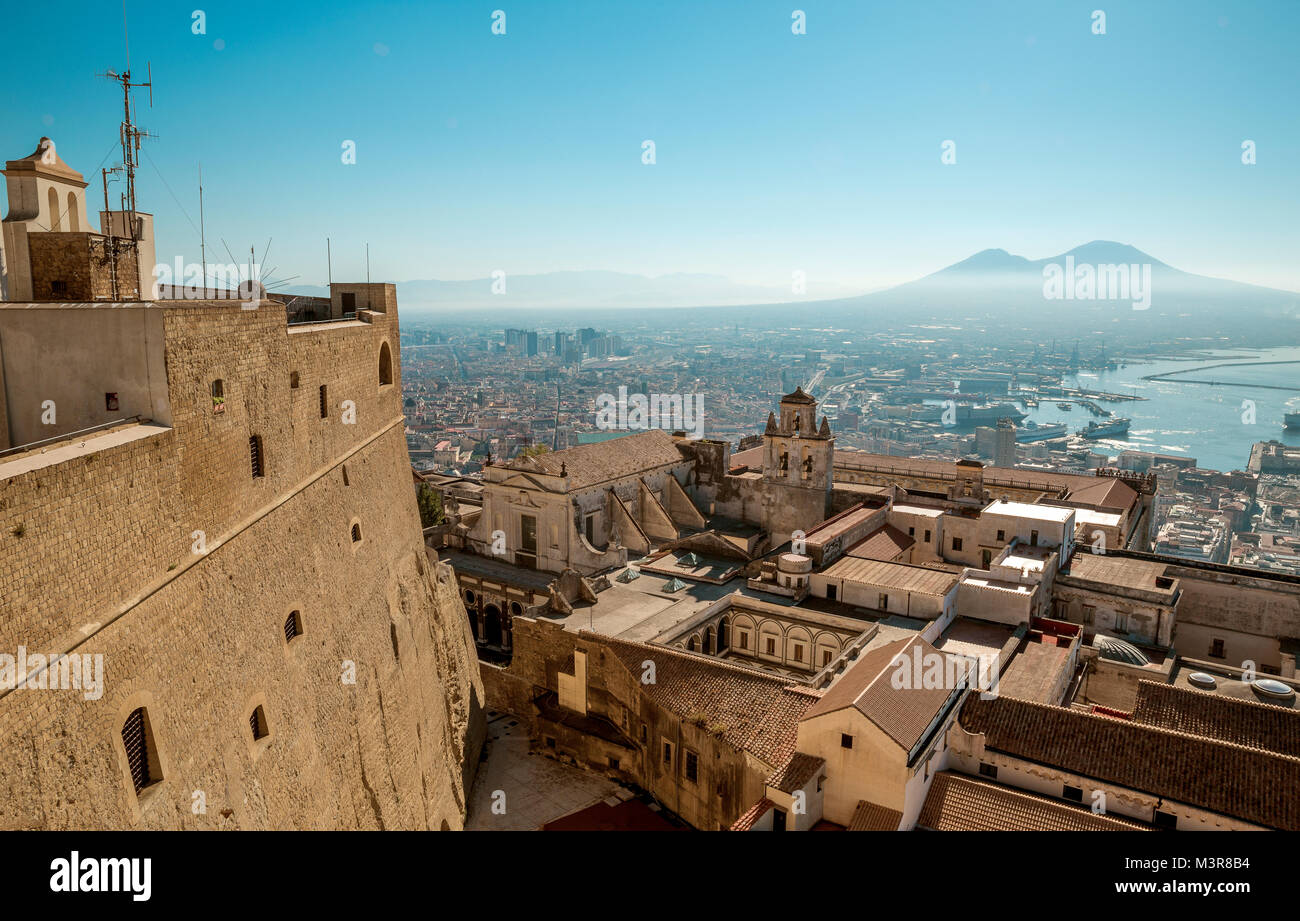 Panorama of Naples as seen from Castel Sant'Elmo Stock Photo - Alamy