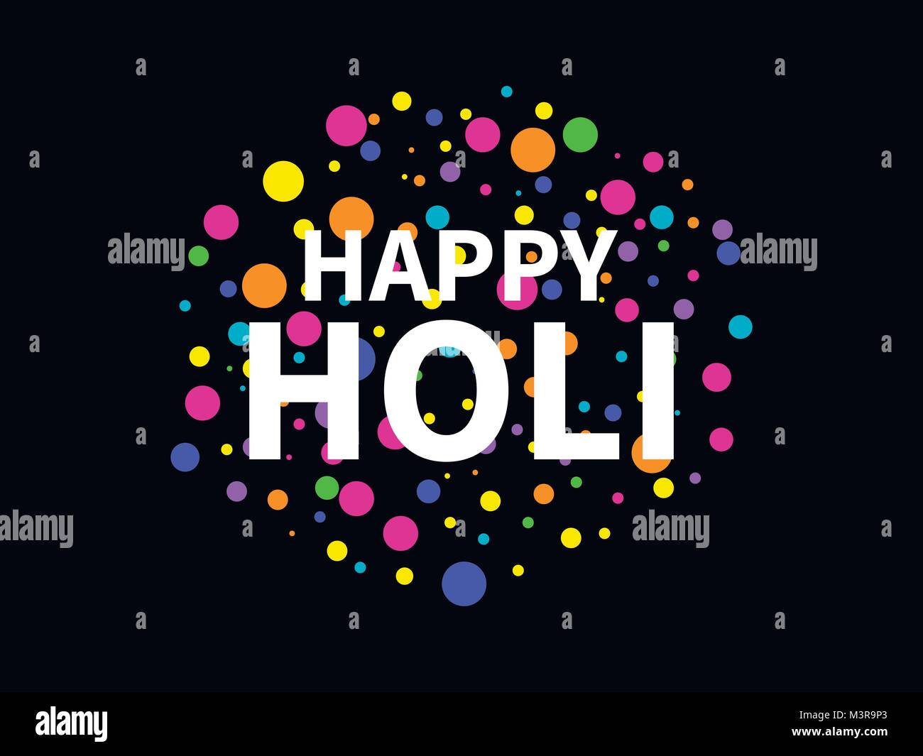 Happy Holi. Indian festival of colours. Background for greeting card
