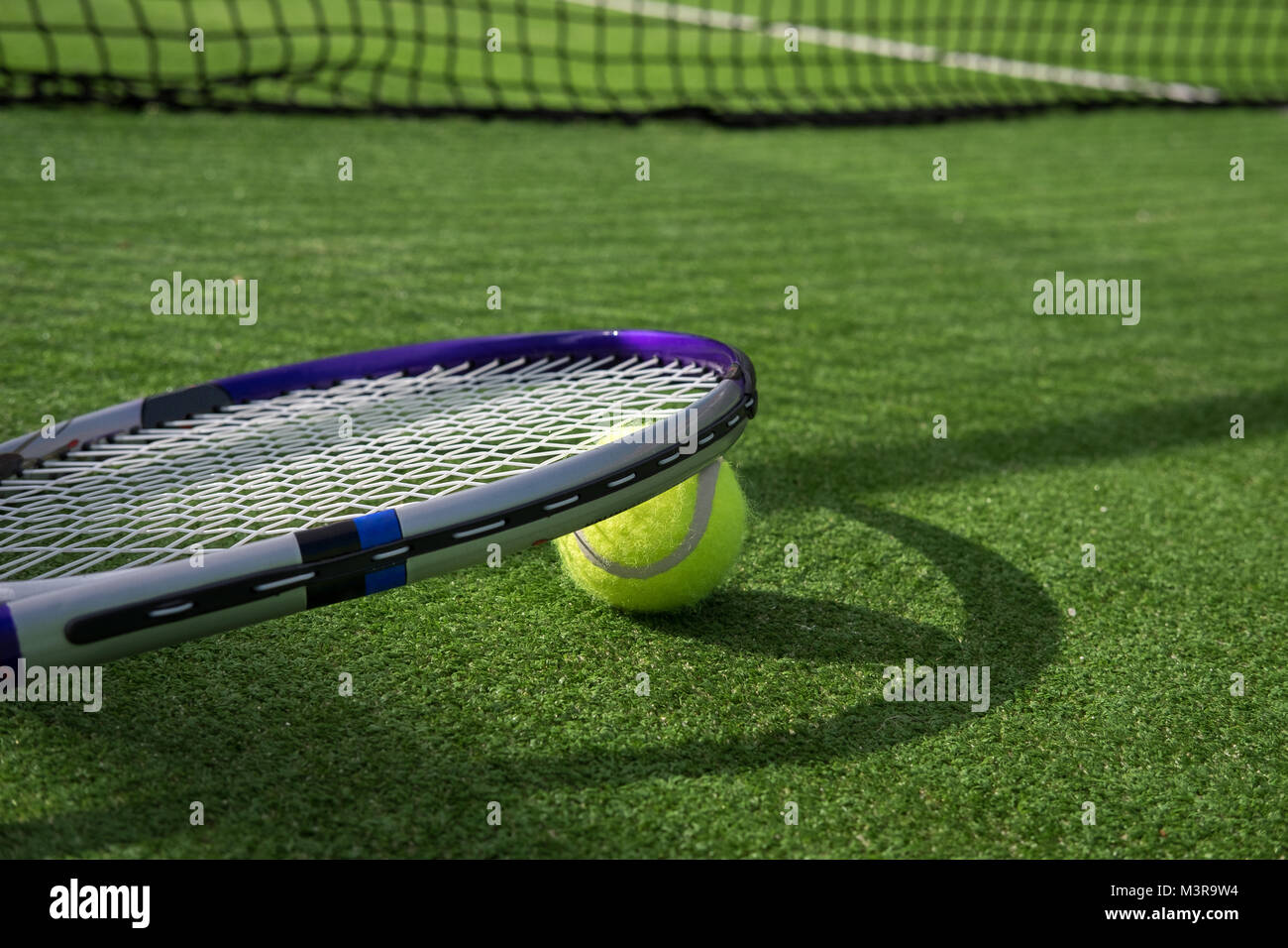 Paddle tennis court and ball Stock Photo Alamy