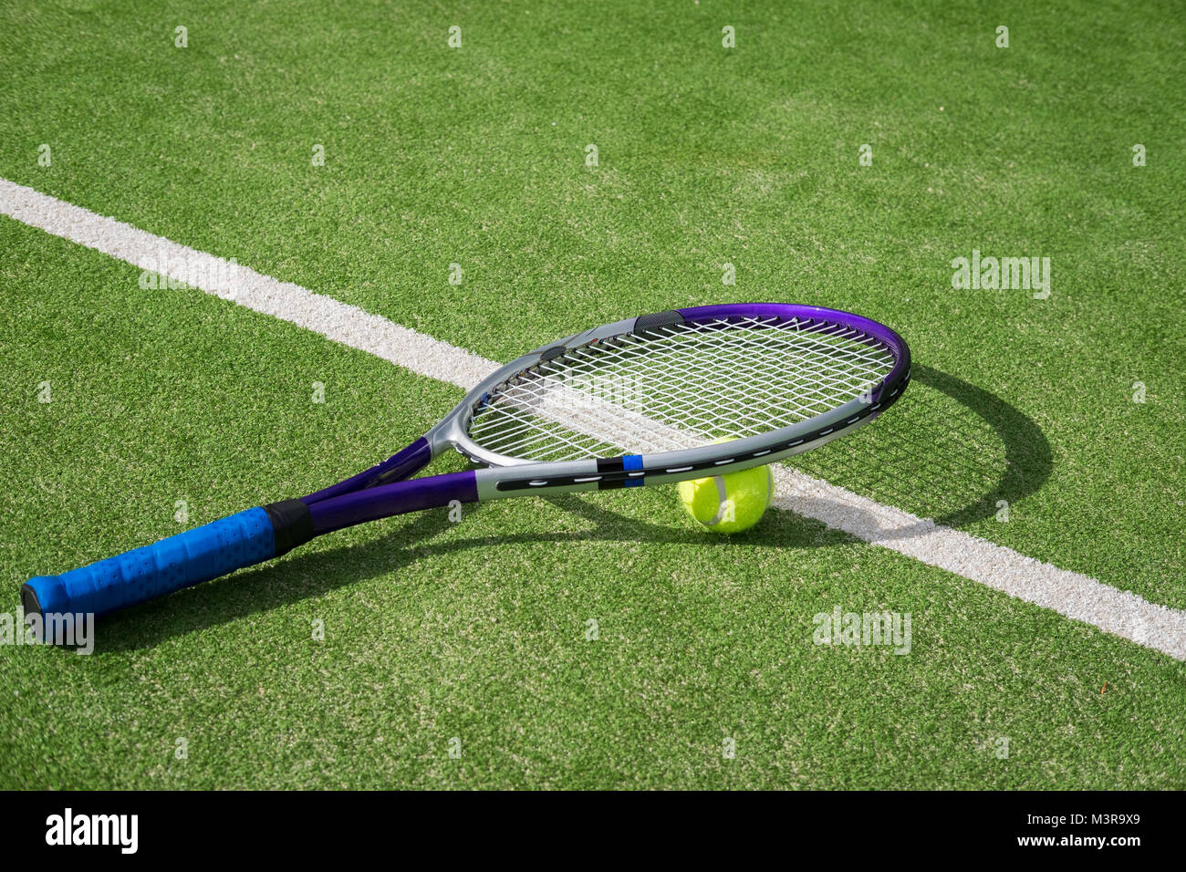 Paddle tennis court and ball Stock Photo Alamy