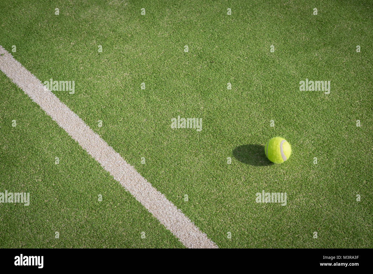 Paddle tennis court and ball Stock Photo