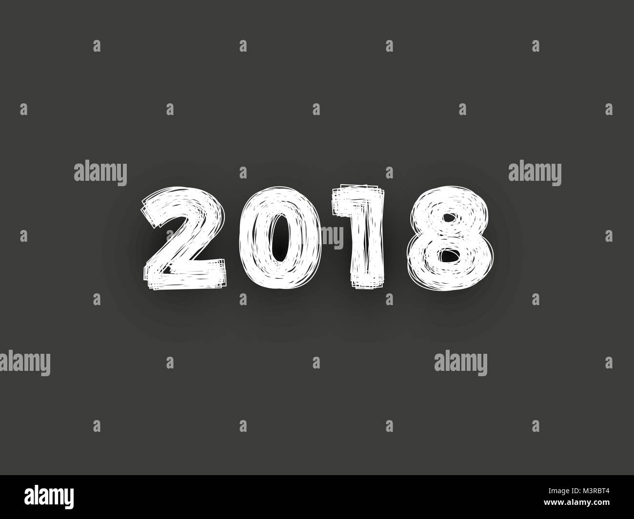 2018 white line text Stock Vector Image & Art - Alamy