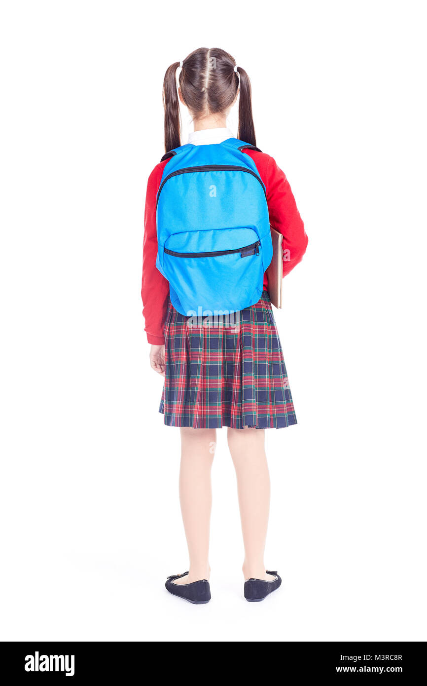 Student with blue backpack Stock Photo Alamy