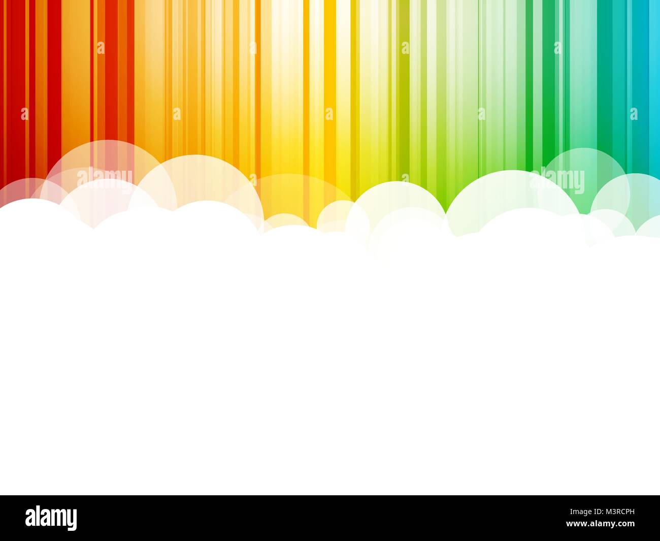 Abstract clouds background colorful stripes Stock Vector