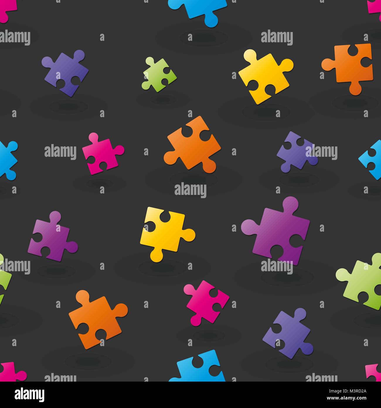 Seamless background composed of puzzle pieces Stock Vector Image & Art ...