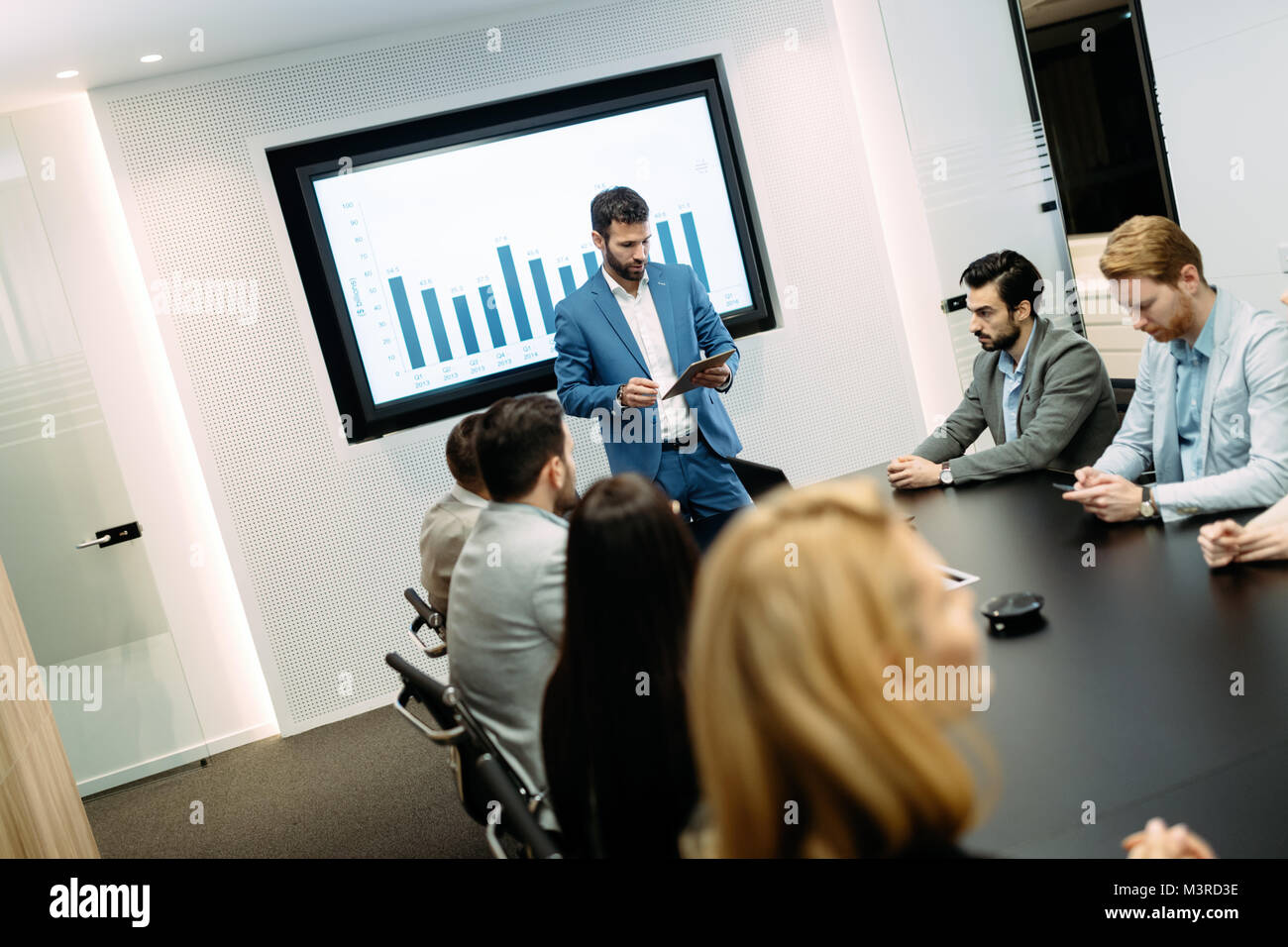 Picture of business meeting in conference room Stock Photo - Alamy