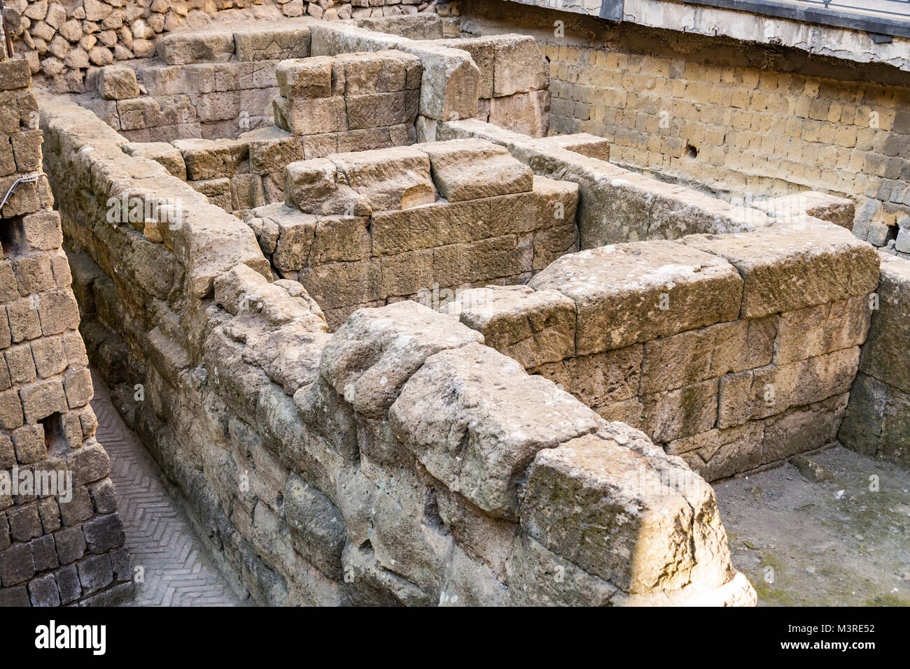 Ruins of the greek walls Naples, Italy Stock Photo Alamy