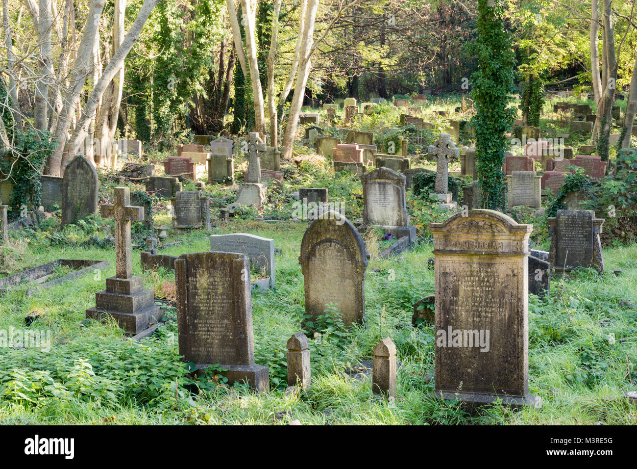 Old Headstones in Arnos Vale Cemetery, Bristol Stock Photo - Alamy