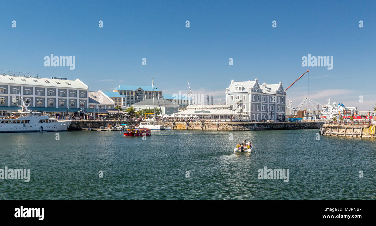 The harbor of Cape Town, South Africa. The city has become a major tourist attraction of the country. Stock Photo