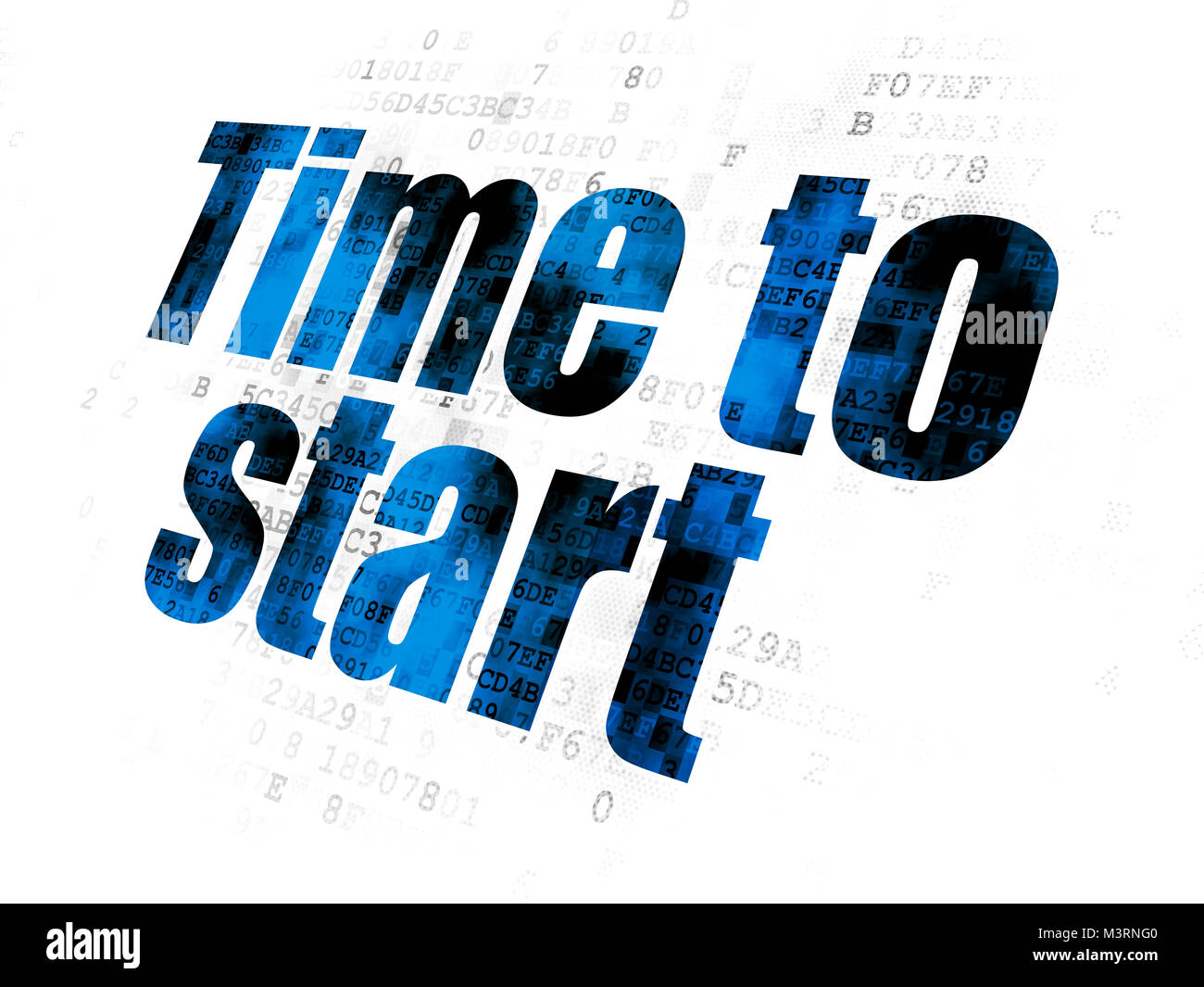 Time concept: Time to Start on Digital background Stock Photo - Alamy