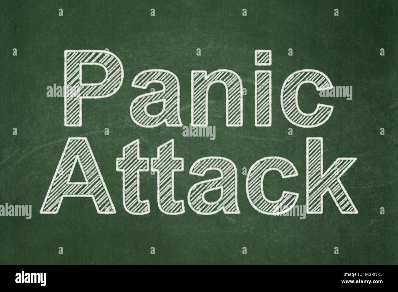 Health concept Panic Attack on chalkboard background Stock Photo Alamy