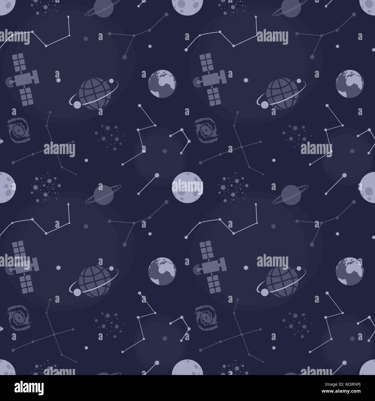 Seamless dark space pattern Stock Photo - Alamy
