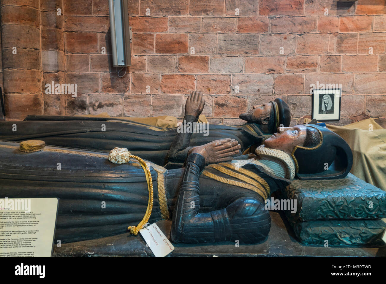 Shrewsbury abbey internal, Onslow Tomb, Shropshire, England, UK Stock