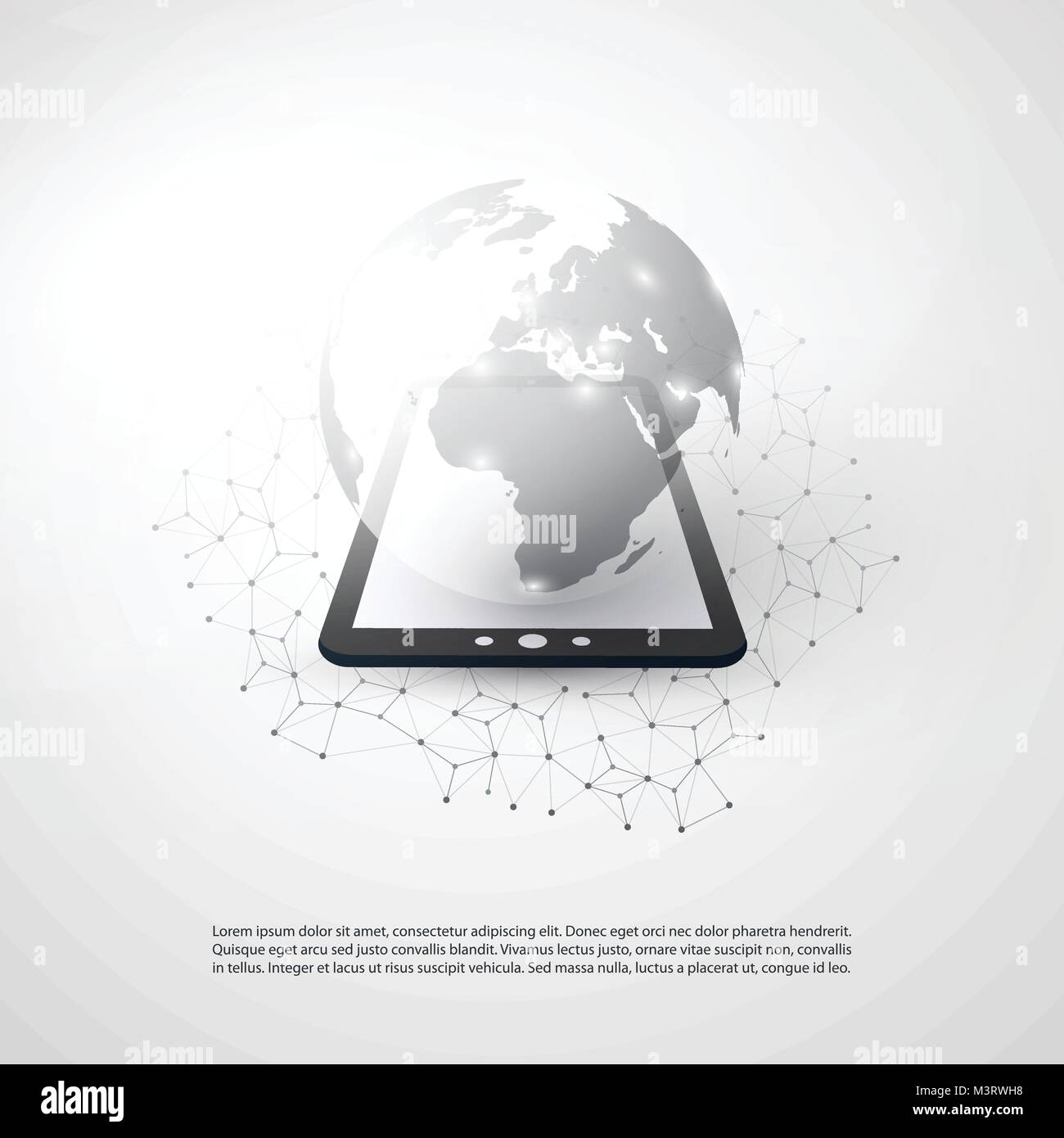 Abstract Cloud Computing and Global Network Connections Concept Design ...