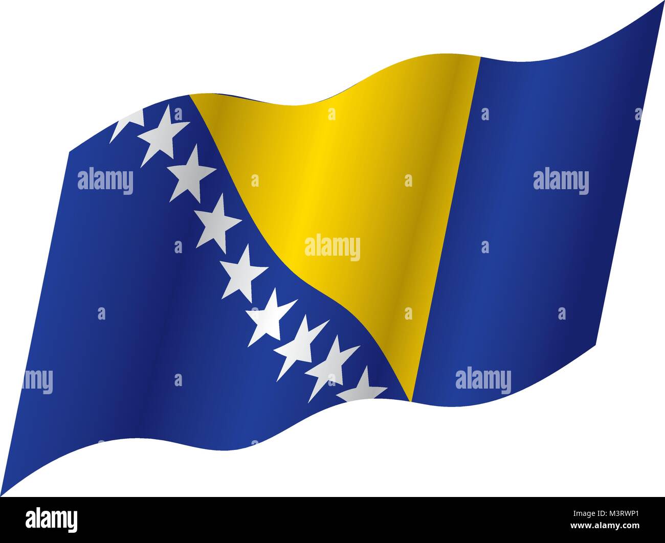 Bosnia and Herzegovina flag, vector illustration Stock Vector Image ...