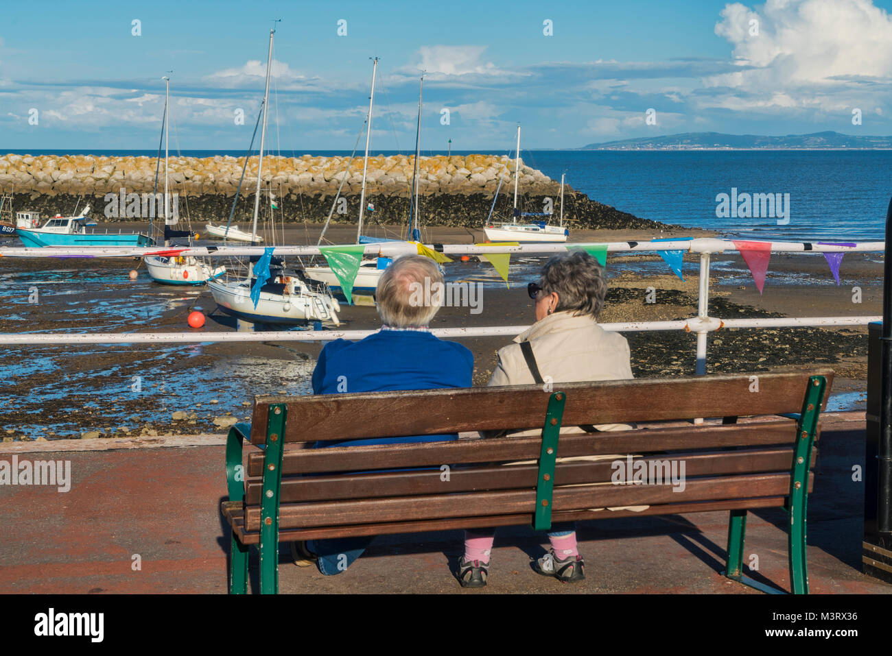 Promenade, Rhos on Sea, Colwyn Bay, seafront, north Wales, UK Stock