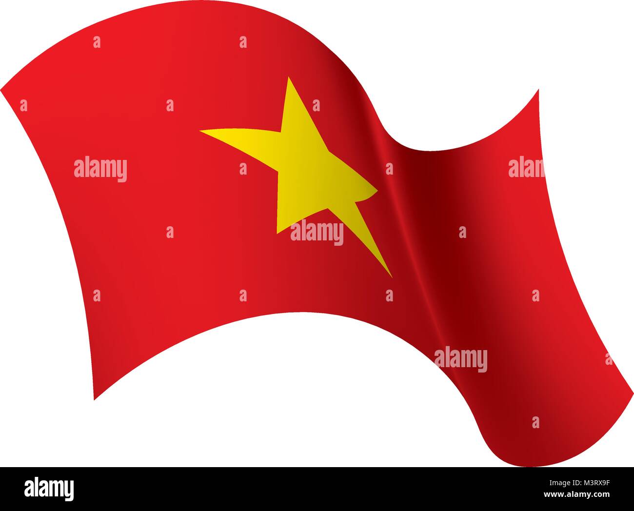 Vietnam flag, vector illustration Stock Vector