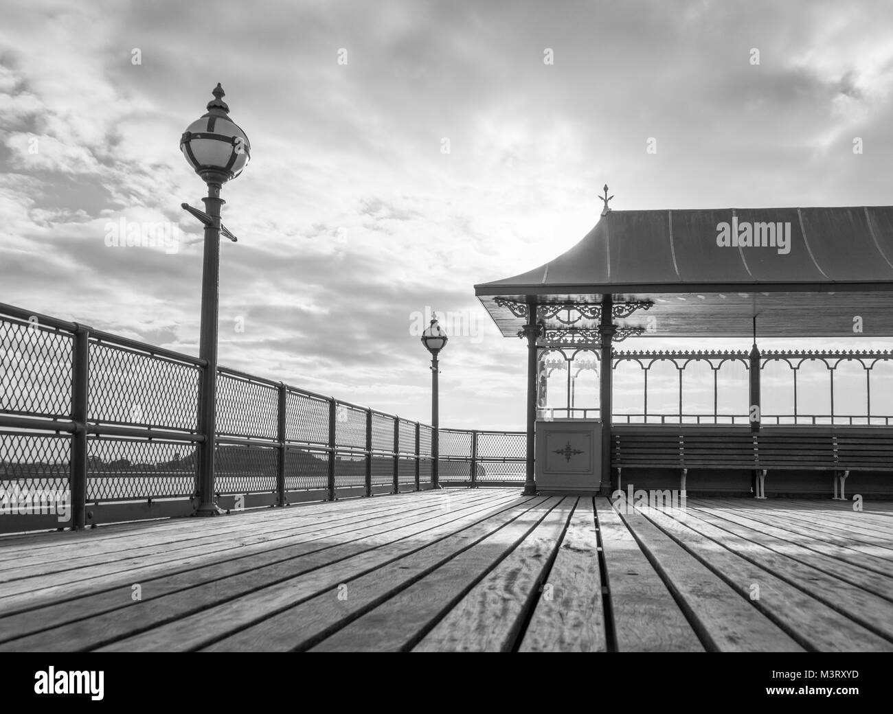 Wintry day on Clevedon Pier, North Somerset Stock Photo