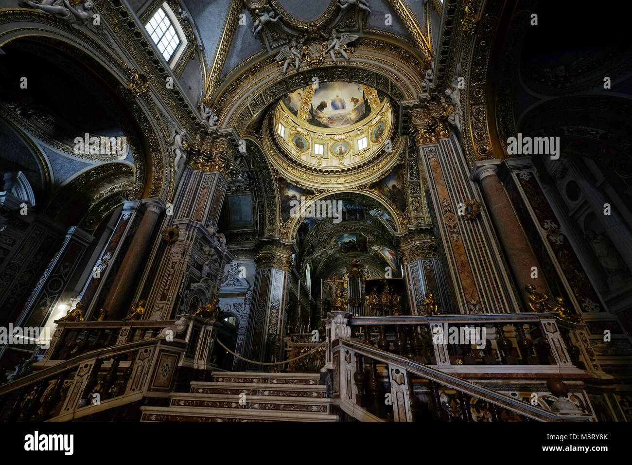 Interior of the Cathedral at the Abbey of Monte Cassino,Lazio,Italy Stock Photo