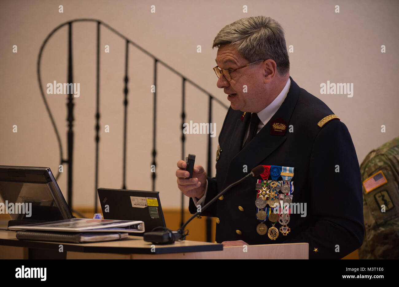 Major General Patrick Godart, the Deputy Surgeon General of the French ...