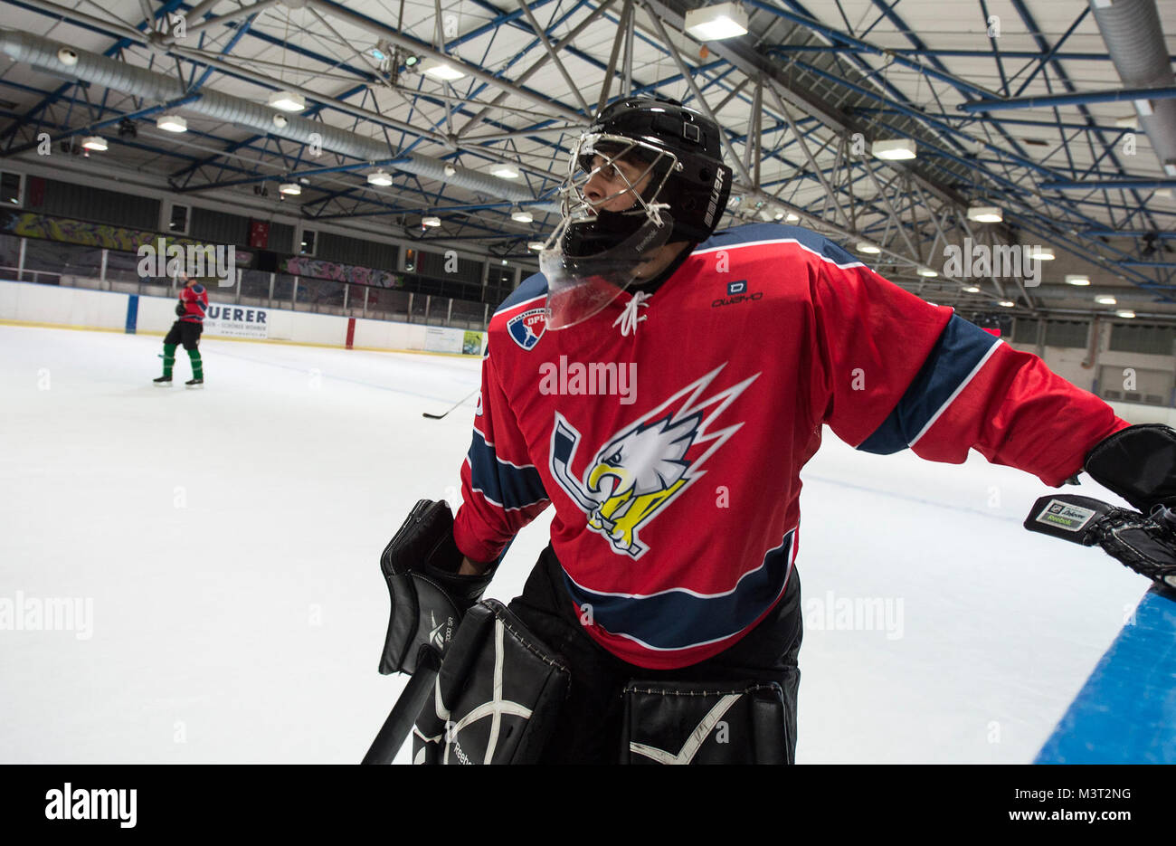 U.S. Air Force Senior Airman Daniel Regaldo, a goalie the