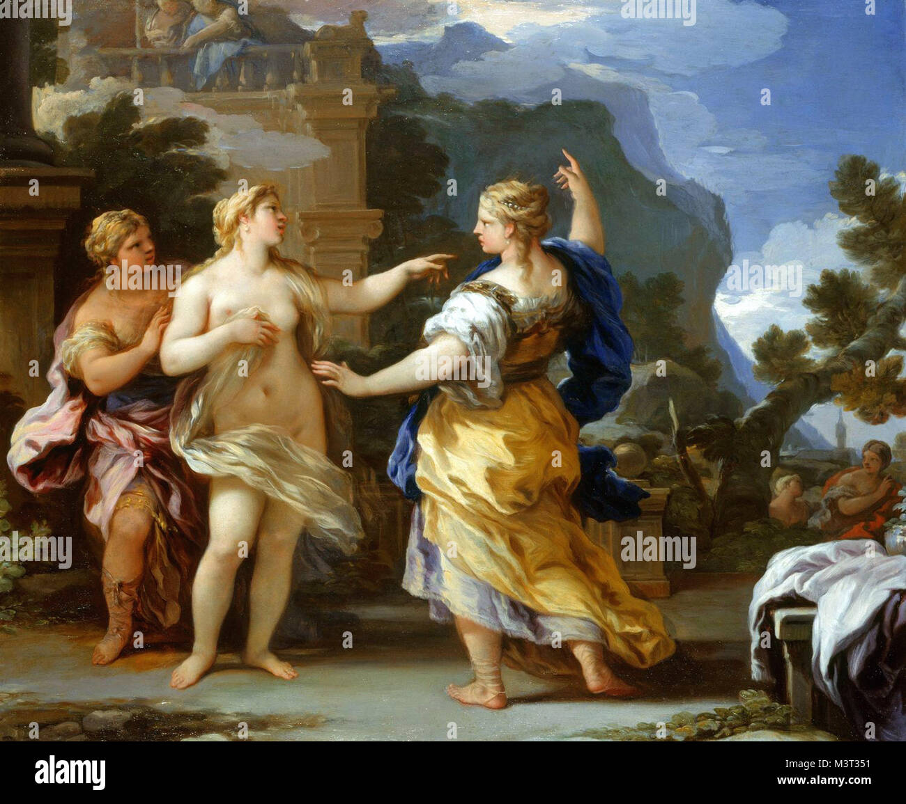 Luca Giordano - Venus Punishing Psyche with a Task Stock Photo