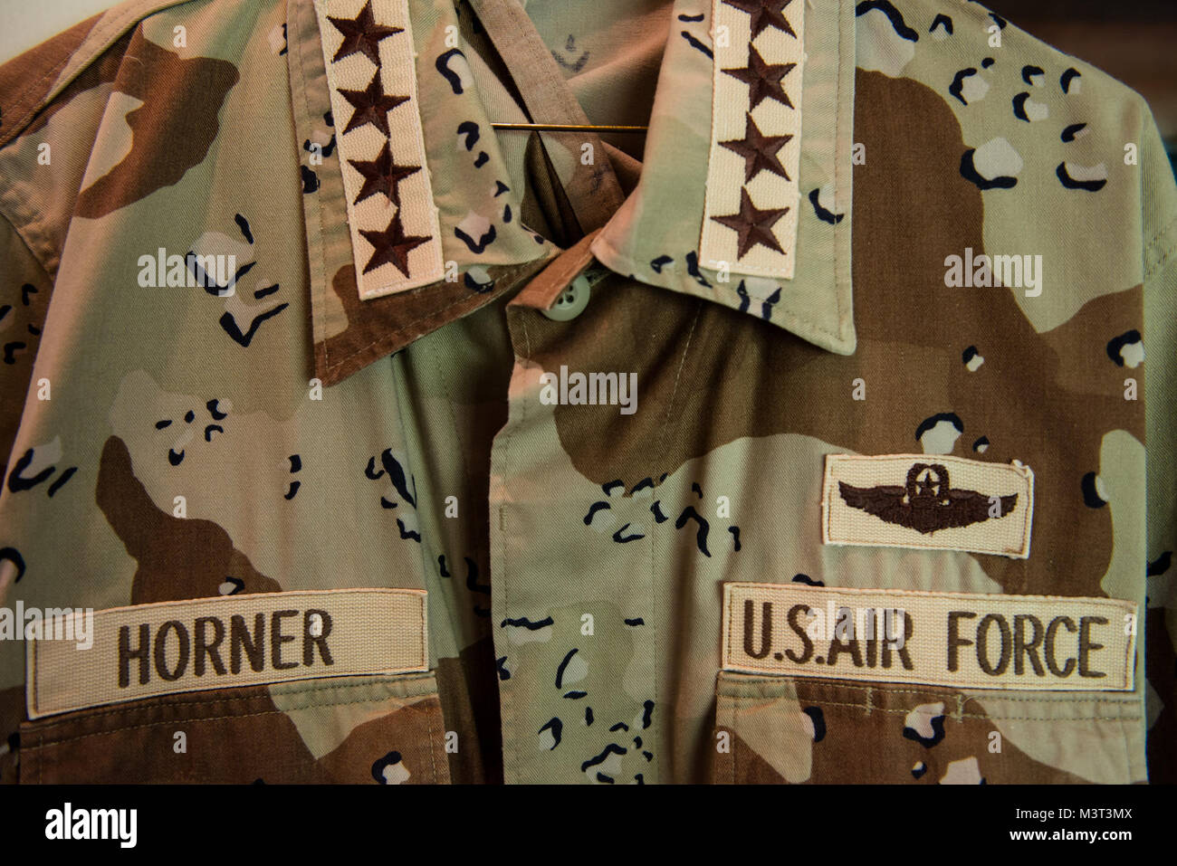 The uniform worn by Retired Air Force Gen. Charles Horner while he ...