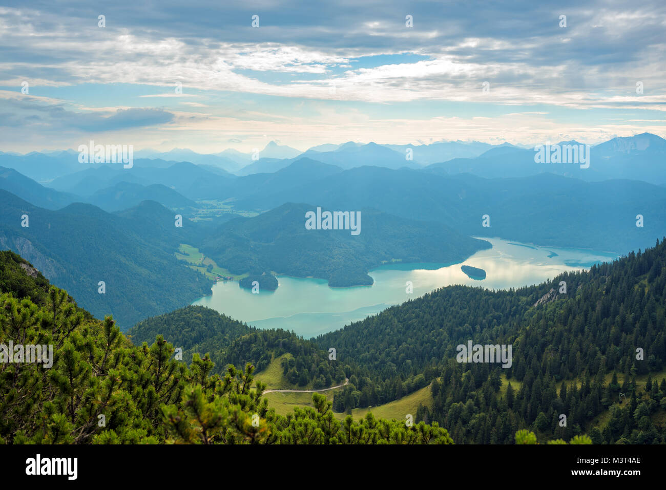 Walchensee lake in mountains, Germany Stock Photo - Alamy