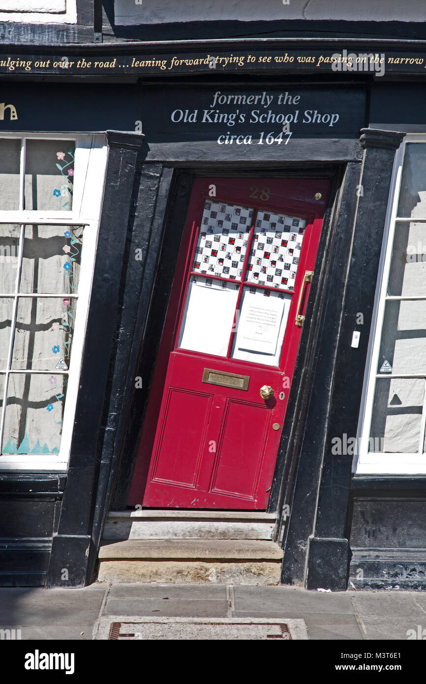 Sir John Boys House, also known as Crooked House, King's Gallery, or Old Kings Shop, Canterbury, Kent, UK. A 17th-century half-timbered building. Stock Photo