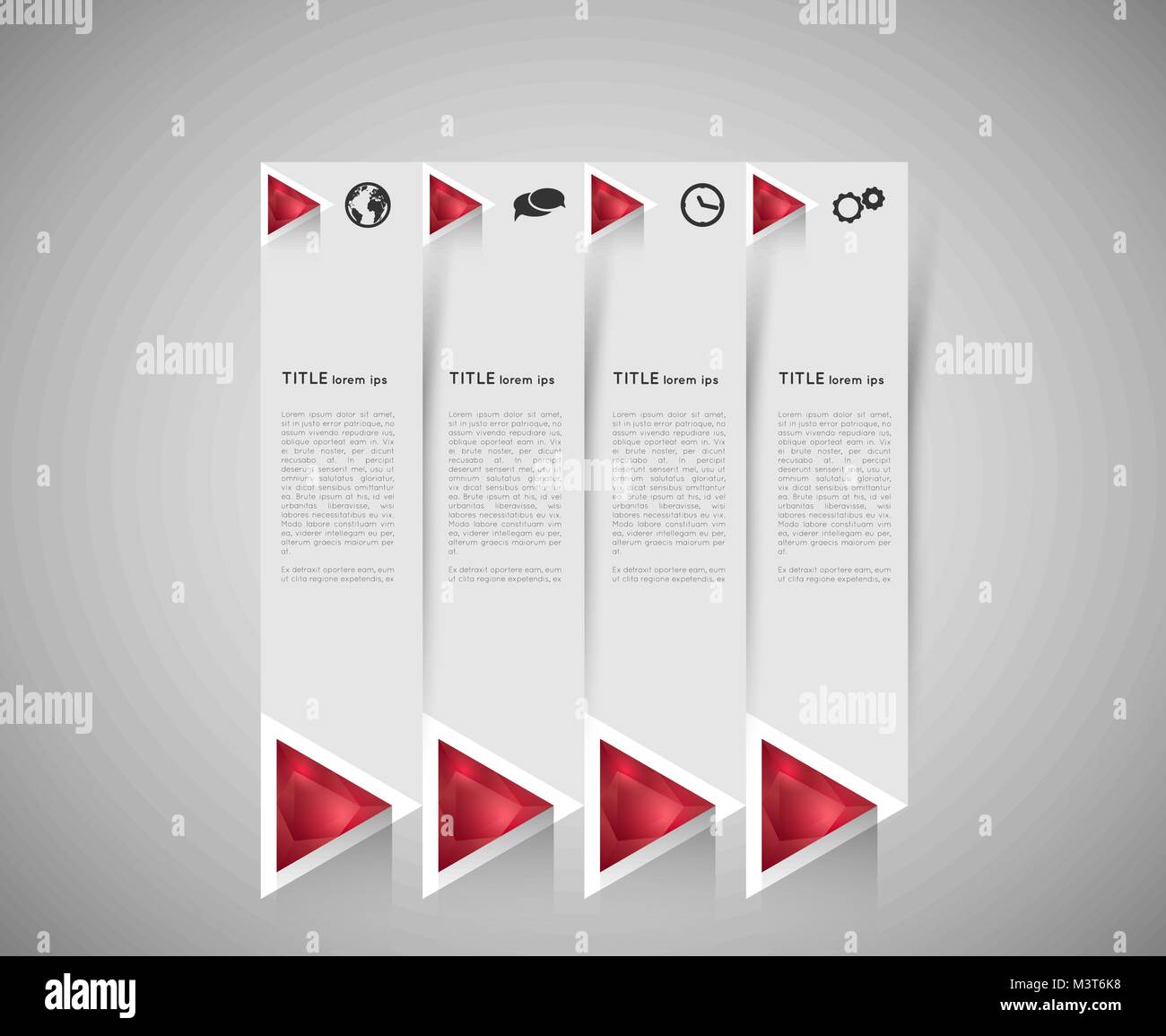 Option Infographic Banners With Crystal Triangles Graphic Design