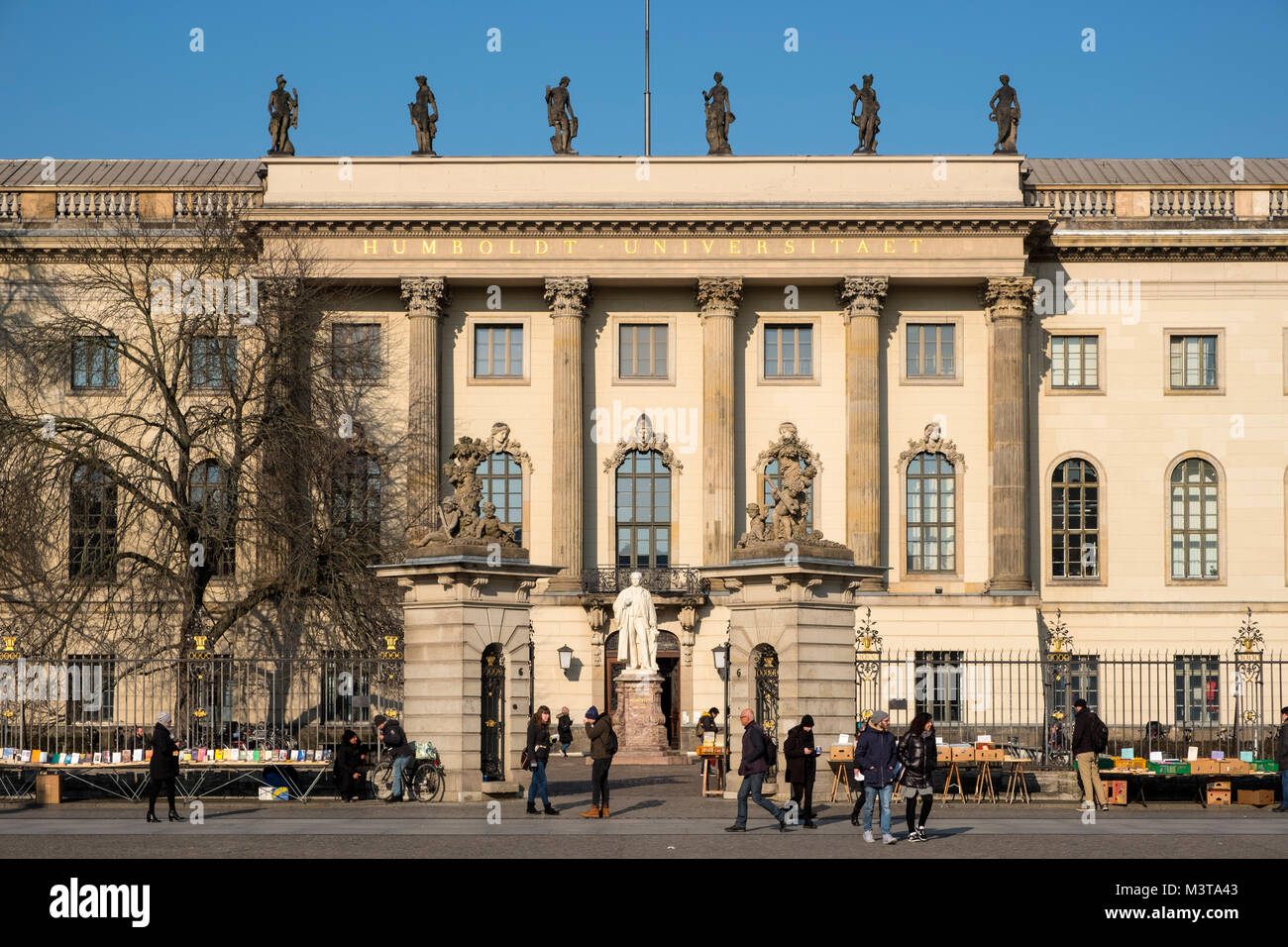 Exterior view of Humboldt University on Unter den Linden in Mitte, Berlin, Germany Stock Photo