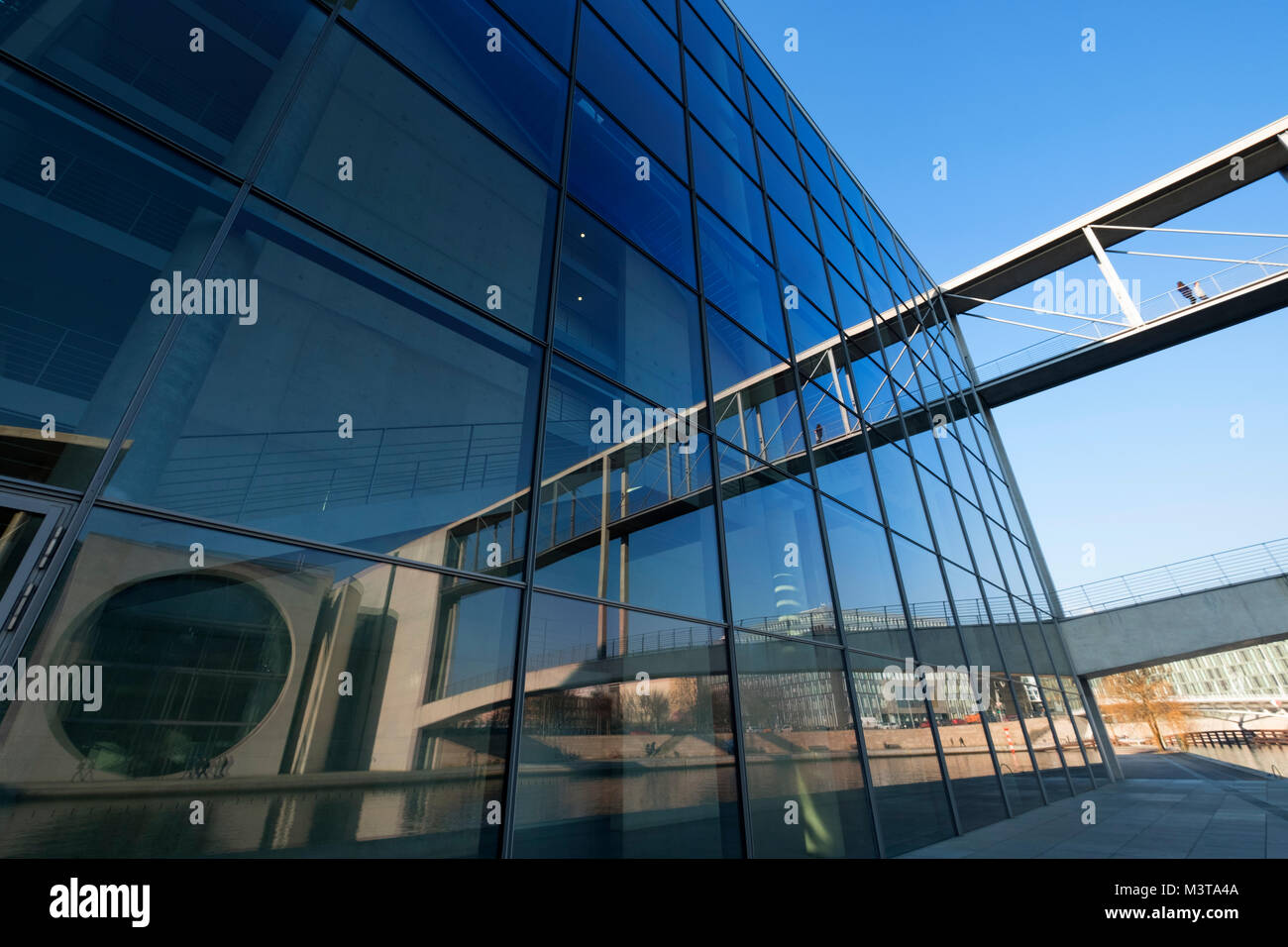 External view of modern Government buildings , Paul Lobe Haus on River Spree in central Berlin, Germany Stock Photo