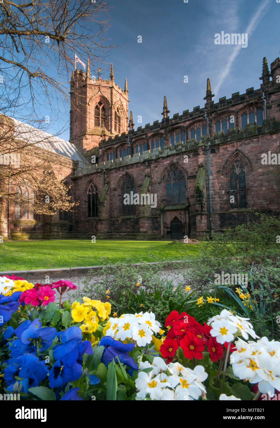 St Marys Church, Nantwich Town Centre, Nantwich, Cheshire, England, UK Stock Photo