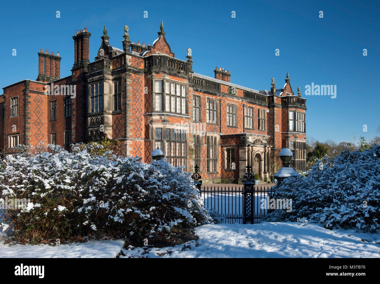 Arley Hall in winter, Arley, near Knutsford, Cheshire, England, UK Stock Photo