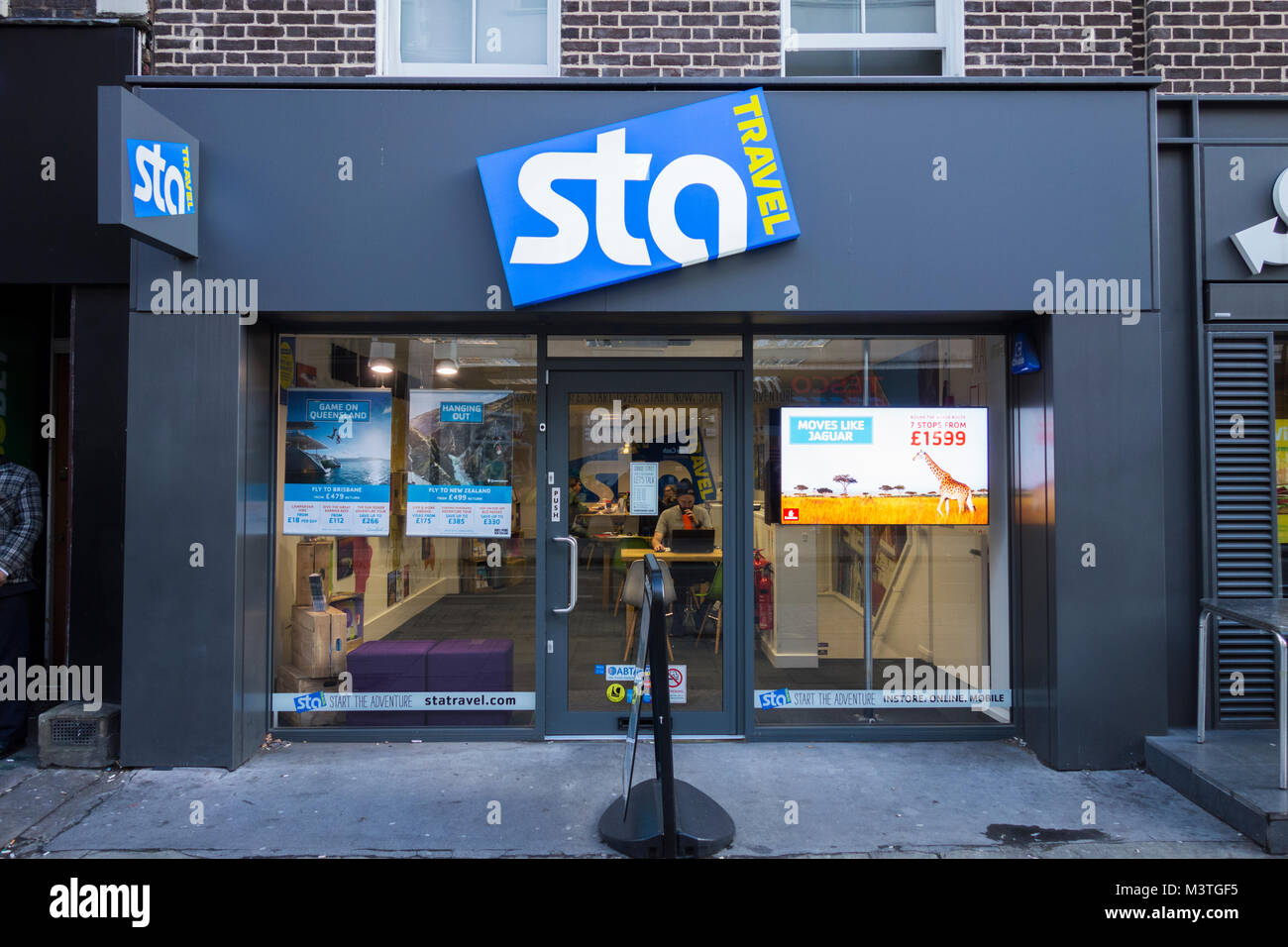 Sta Travel, Goodge Street, London, UK Stock Photo