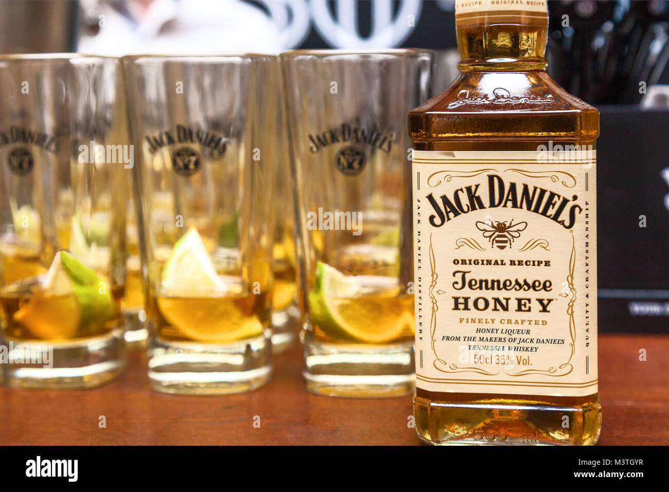 Bottles Jack Daniel Stock Photo Alamy