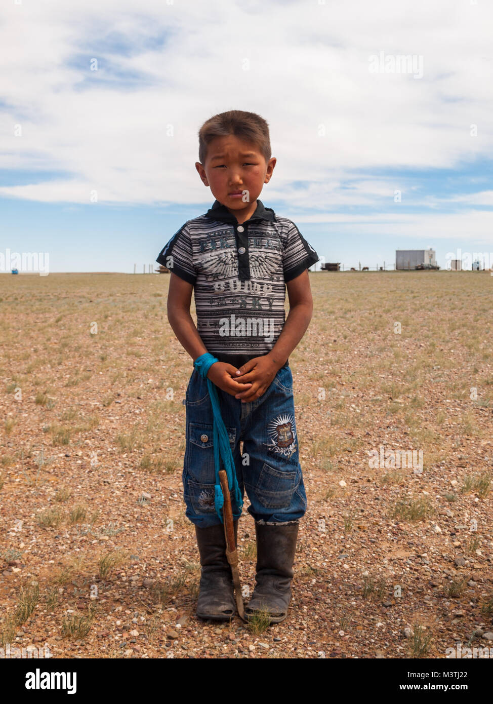 Mongolian boy Stock Photo