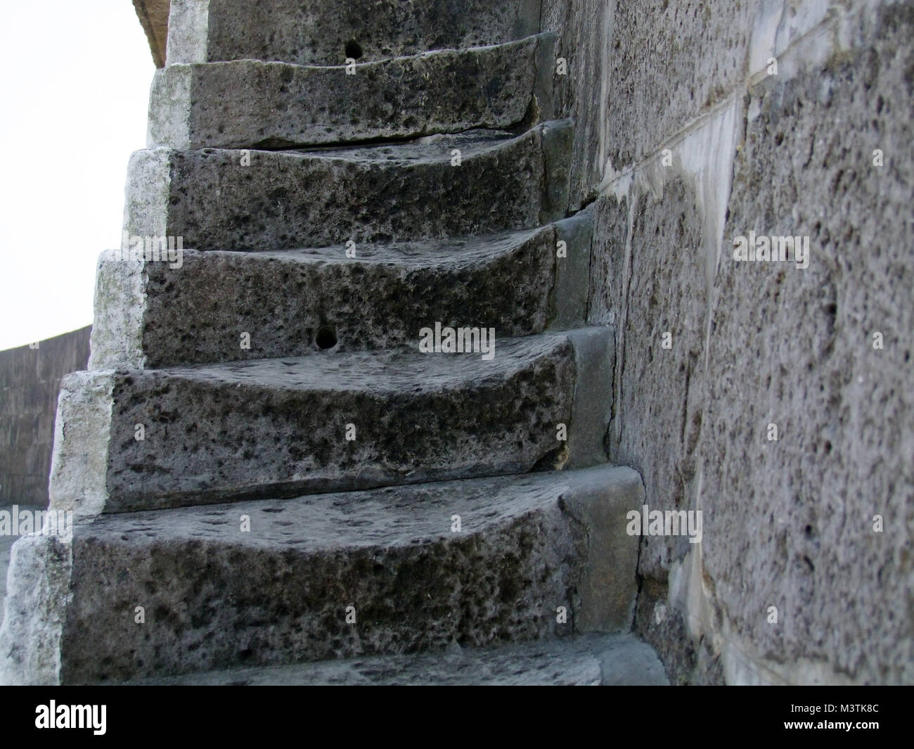 The Cobb stairs, Lyme Regis. Jane Austen Stock Photo