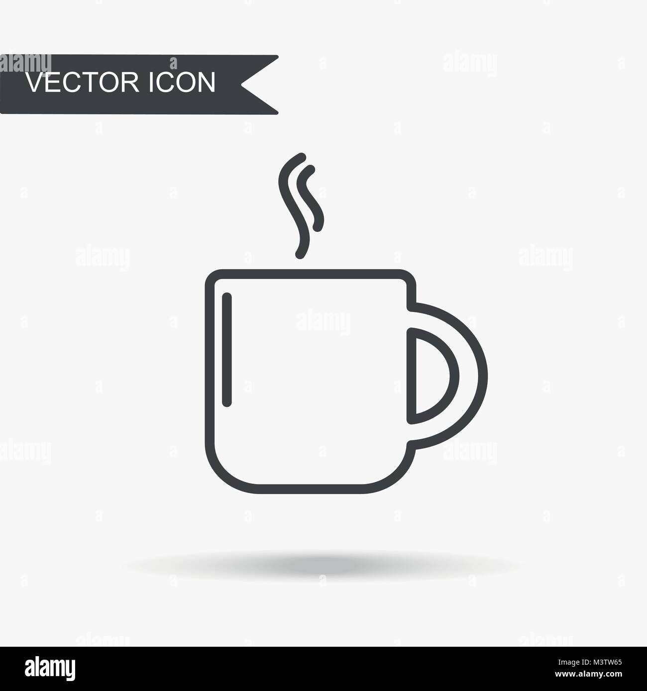 Modern and simple vector illustration of coffee mug icon with aroma. Flat  image with thin lines for application, website, interface, business  presenta Stock Vector Image & Art - Alamy