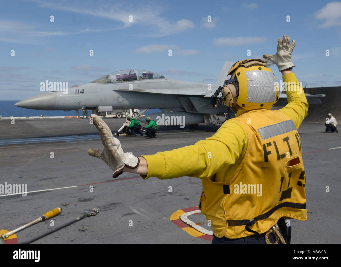 PACIFIC OCEAN (March 19, 2017) Aviation Boatswain's Mate 2nd Class Jason Lawhorn, a native of