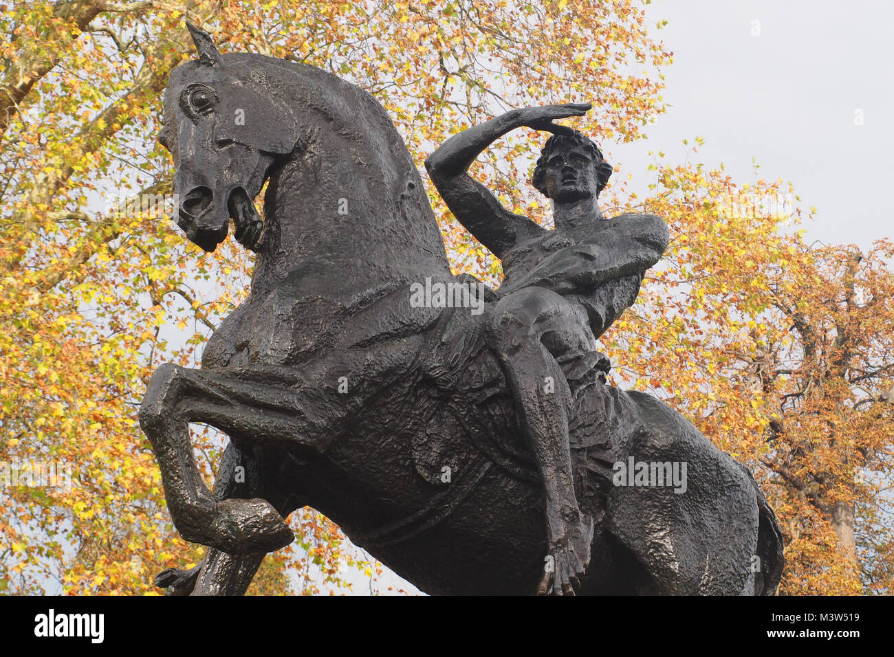 Bronze Physical Energy Statue, man on horse, in Kensington Gardens