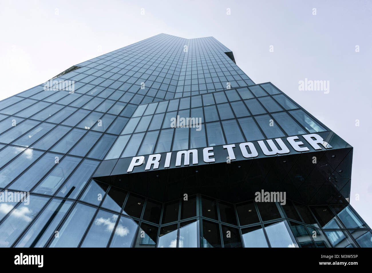 Prime Tower, department 5, modern office building, Zurich, Switzerland Stock Photo