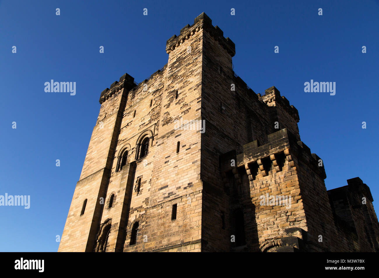 The castle at Newcastle upon Tyne, England. The keep dates from the 13th century and gives the