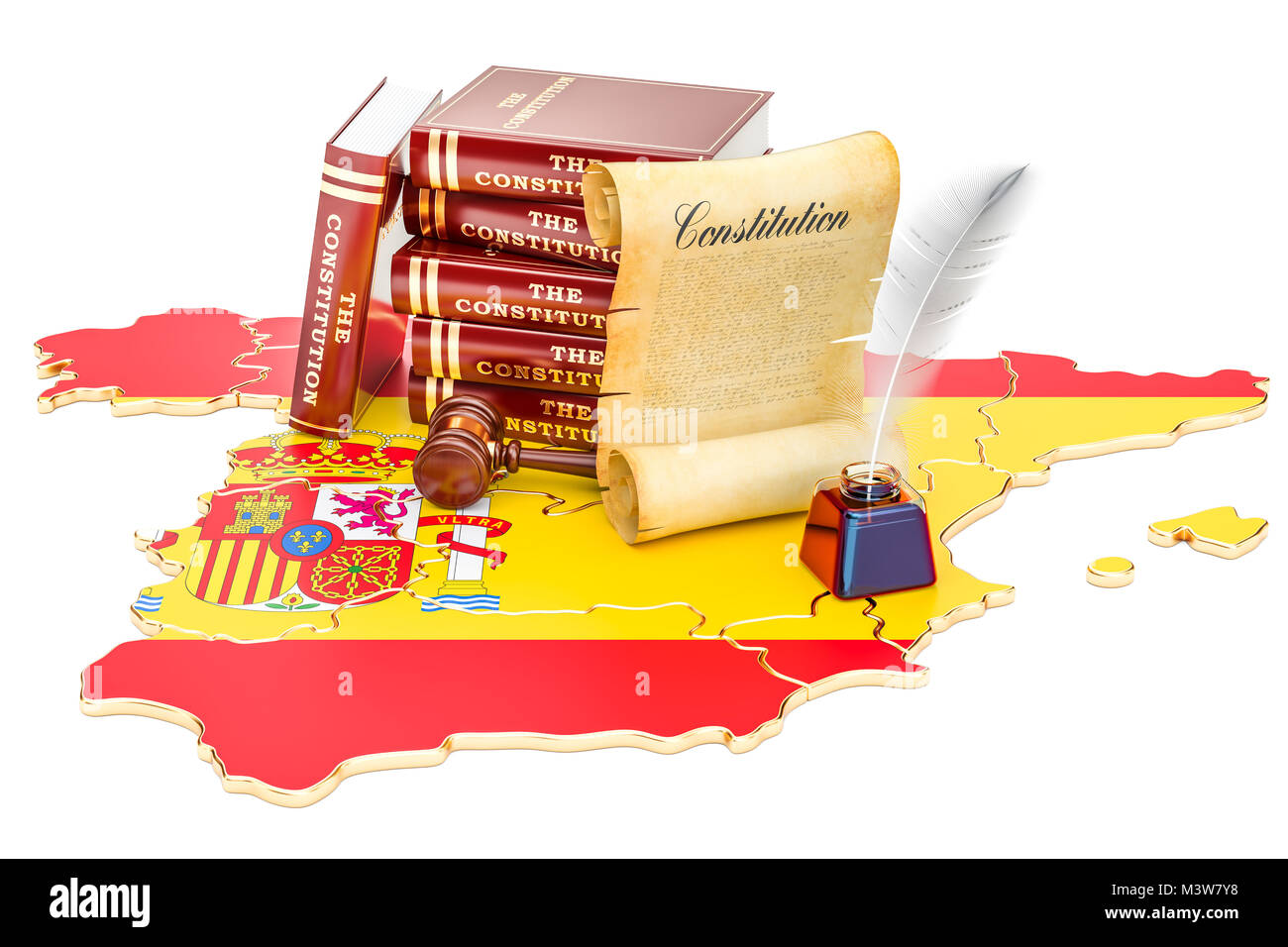 Constitution of Spain concept, 3D rendering Stock Photo Alamy