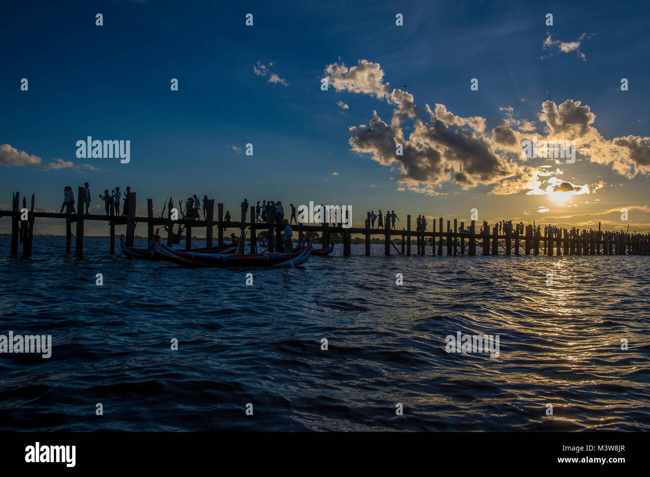 The U Bein Bridge in Amarapura Myanmar Stock Photo - Alamy