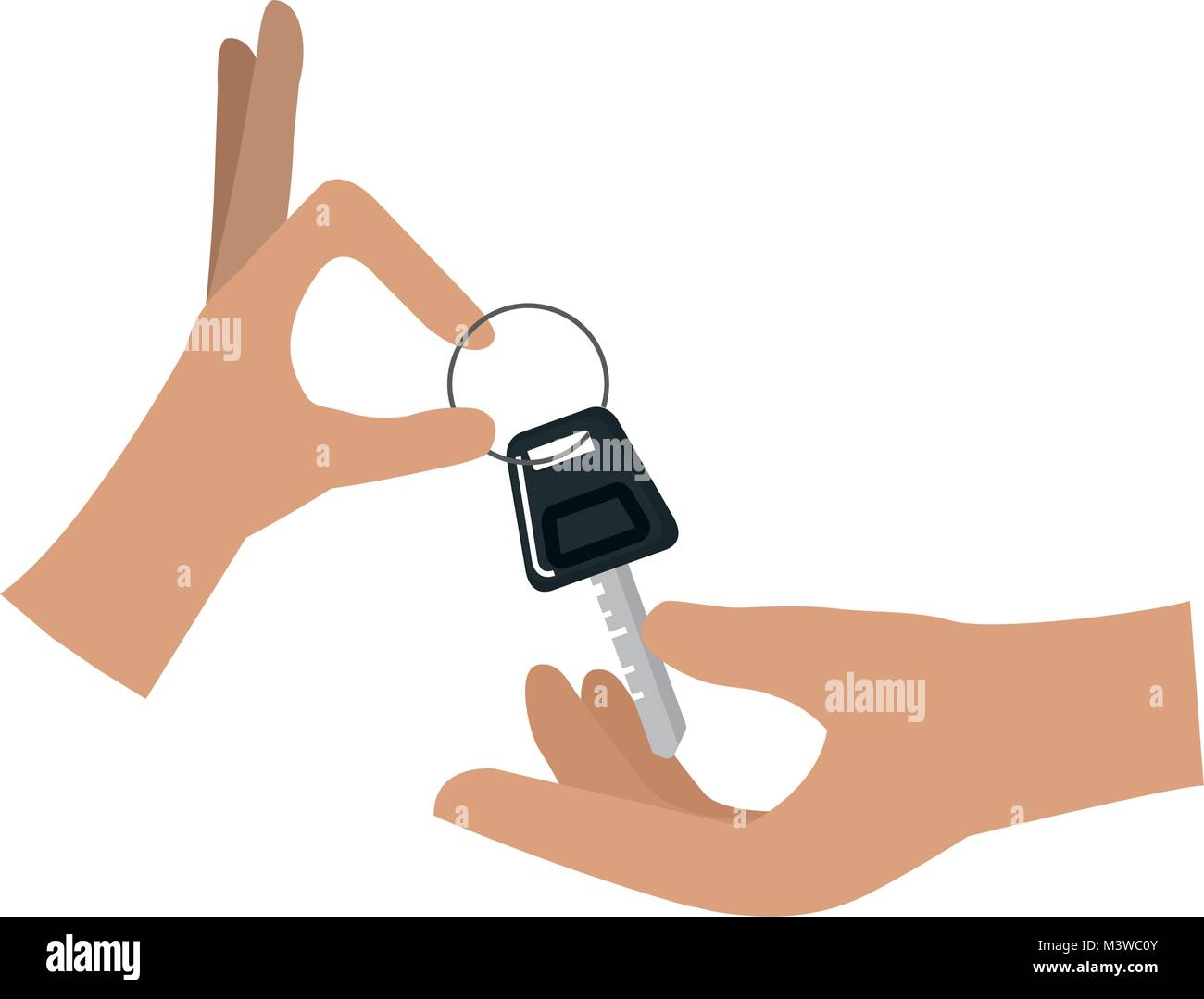hands with car key isolated icon vector illustration design Stock ...