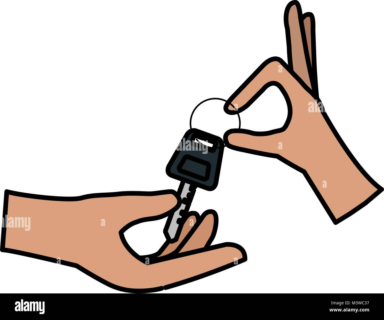 hands with car key isolated icon Stock Vector Image & Art - Alamy