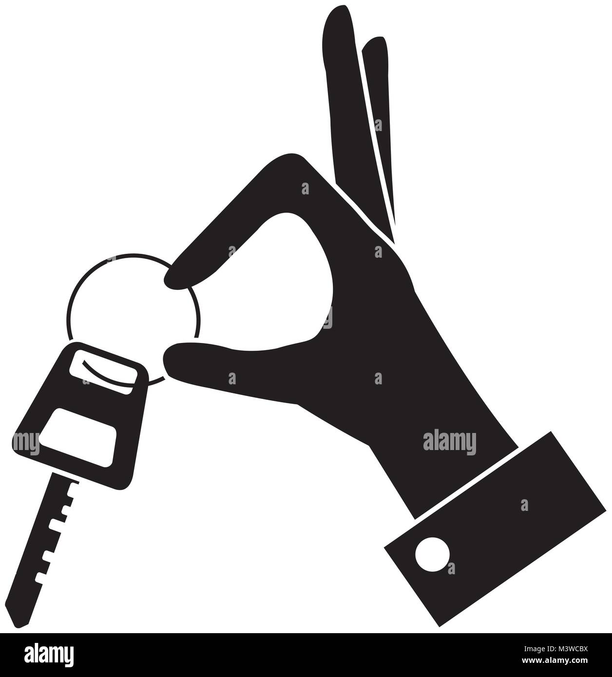 hands with car key isolated icon Stock Vector Image & Art - Alamy