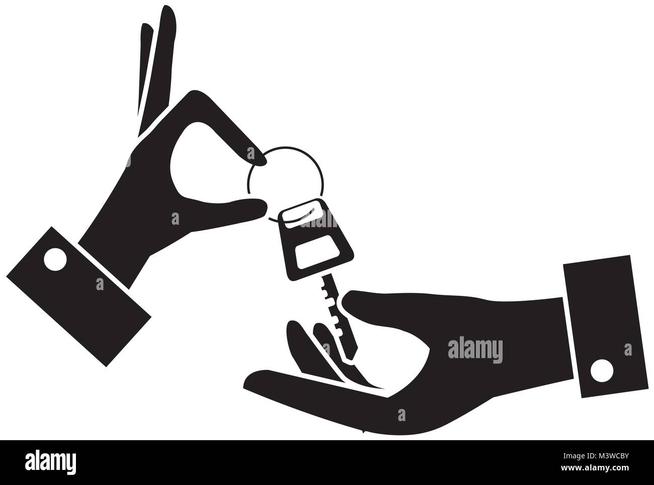 hands with car key isolated icon Stock Vector Image & Art - Alamy