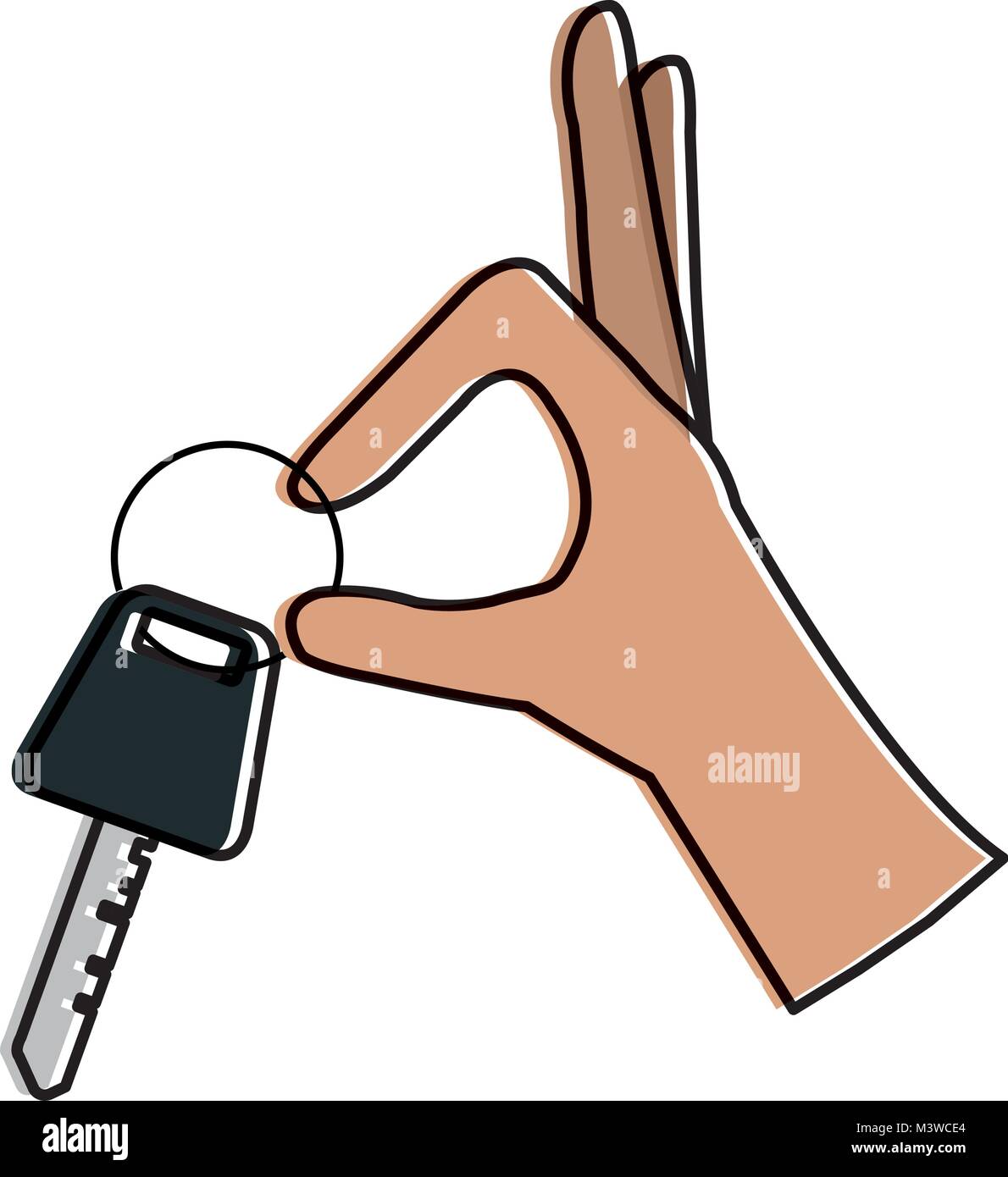 hands with car key isolated icon Stock Vector Image & Art - Alamy
